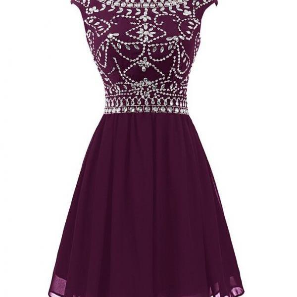 Grape Dresses,Chiffon Dress